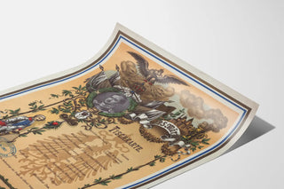 Vintage poster of the 1890 commemorative dinner menu