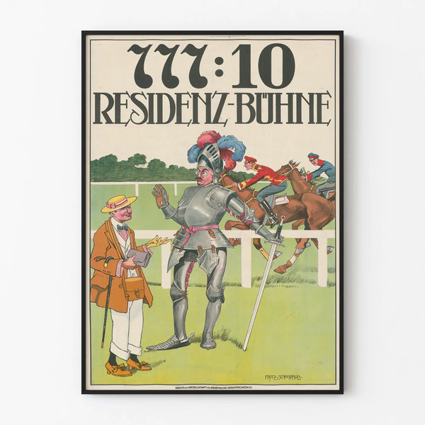 Vintage poster 777:10 Residenz Bühne by Fritz Schönpflug