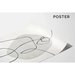 Black and white decorative design panel - Feminine essence
