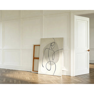 Black and white decorative design panel - Feminine essence
