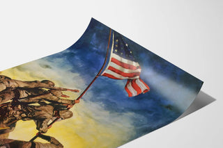 World War Poster 7th War Loan - American Soldiers and USA Flag