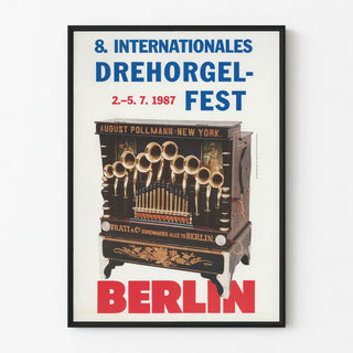 Vintage Poster for the International Barrel Organ Festival Berlin 1987