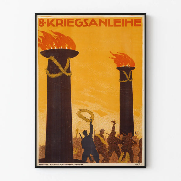 Vintage poster of the German 8th War Loan - Historical wall decoration