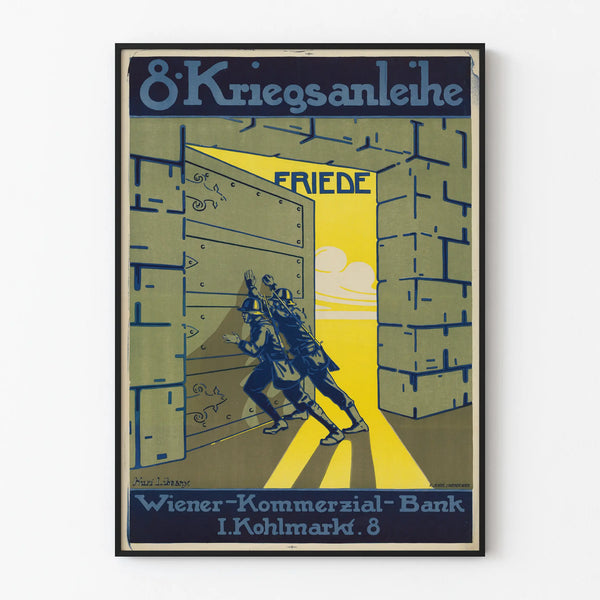 German War Poster Kriegskredit 8 - Vintage Wall Decoration