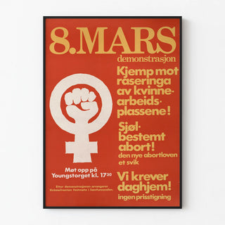 Feminist Demonstration Poster March 8 - Symbol and Demands