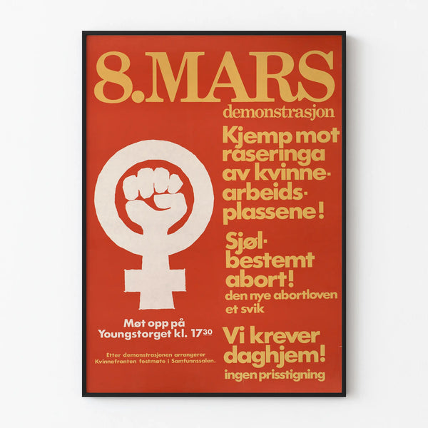 Feminist Demonstration Poster March 8 - Symbol and Demands