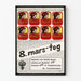 Vintage Norwegian poster for March 8th and Norwegian sardines