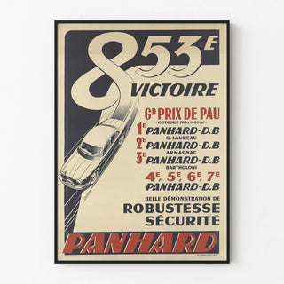 Vintage poster 853e Victory Grand Prix of Pau Panhard