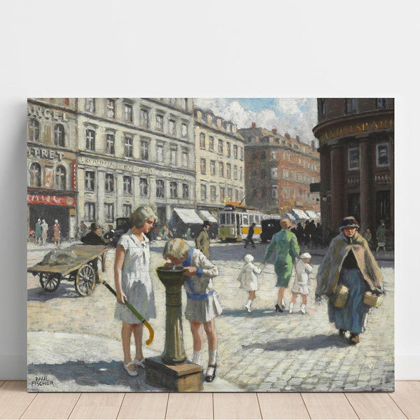Reproduction of the painting À Trianglen, Copenhagen, on a hot summer day - Paul Fischer
