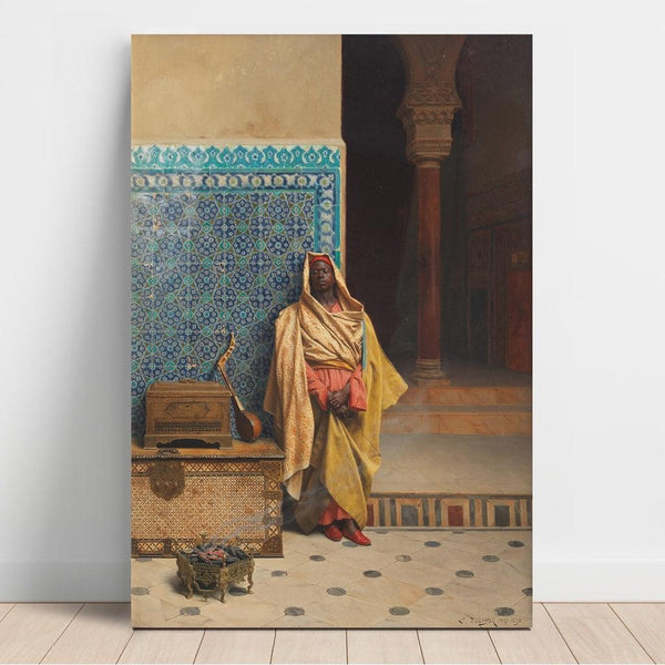 Reproduction of the painting At the Mosque - Ludwig Deutsch