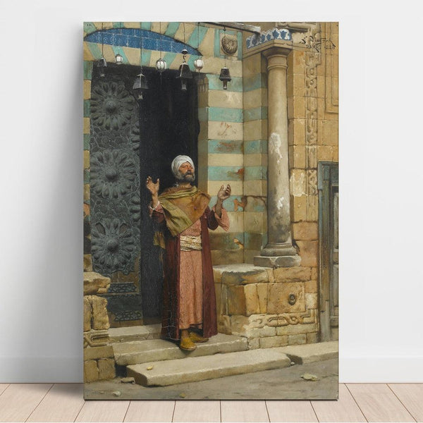 Reproduction of the painting of The Mosque Doorway - Ludwig Deutsch