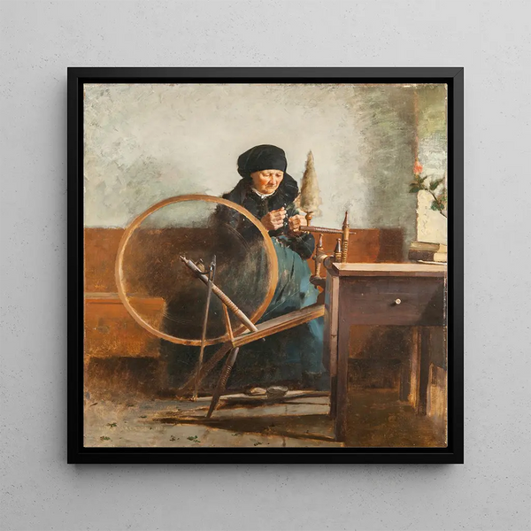 À la roue de fil - Hugo Salmson — framed artwork on a wall