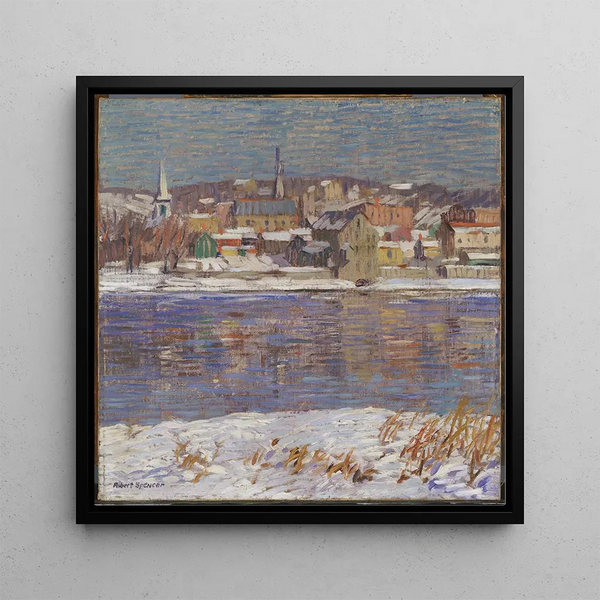 Across the Delaware - Robert Spencer — framed artwork on a wall