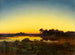 Landscape with Deer at Sunset - Anton Zwengauer — artwork view