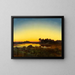 Landscape with Deer at Sunset - Anton Zwengauer — framed artwork on a wall