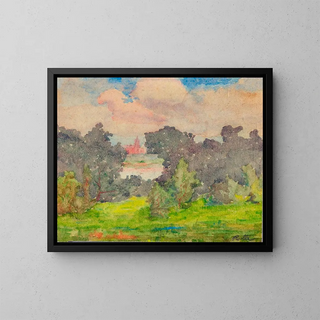 Untitled Painting - A H O Rolle — framed artwork on a wall