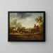 Cavalry Skirmish Painting - A van Hoef — framed artwork on a wall