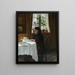La mère de l'artiste, Agnès, assise au petit-déjeuner - Aage Bertelsen — framed artwork on a wall