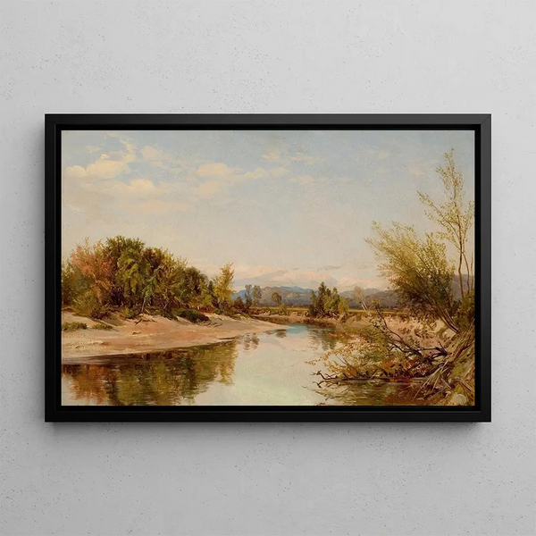 River Androscoggin New Hampshire - Aaron Draper Shattuck — framed artwork on a wall
