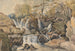 Watermill and waterfalls painting - Aaron Edwin Penley — artwork view