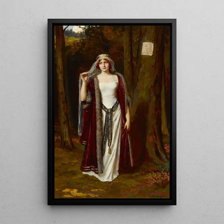 Reproduction of the painting A message for her lover - Abbey Altson