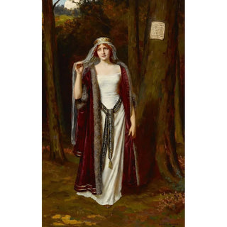 Reproduction of the painting A message for her lover - Abbey Altson