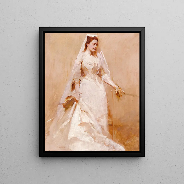A Bride - Abbott Handerson Thayer — framed artwork on a wall