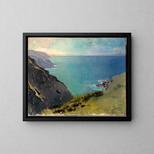 Cornwall Cliffs - Abbott Handerson Thayer — framed artwork on a wall