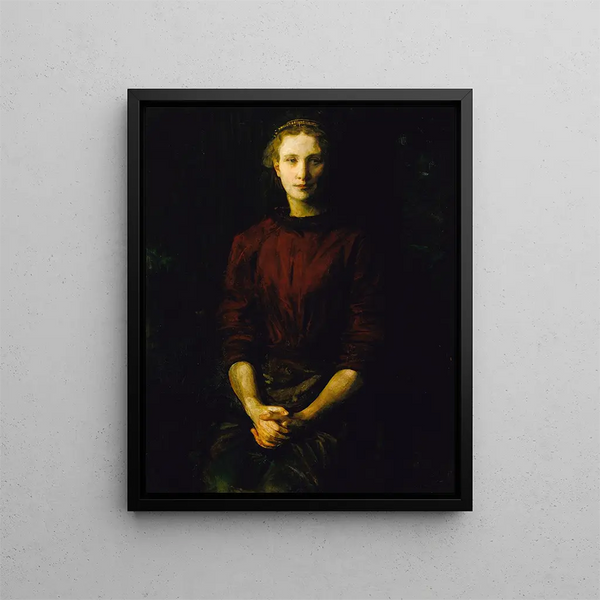 Portrait of a lady Mme William B. Cabot - Abbott Handerson Thayer — framed artwork on a wall