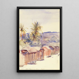 Reproduction of the painting Rue de village à la Dominique - Abbott Handerson Thayer