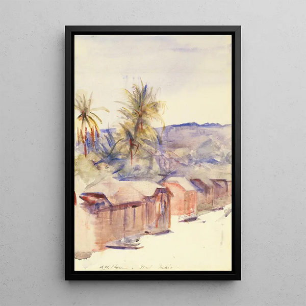 Reproduction of the painting Rue de village à la Dominique - Abbott Handerson Thayer