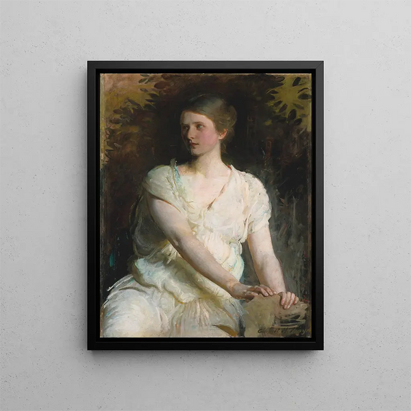 Young Woman - Abbott Handerson Thayer — framed artwork on a wall