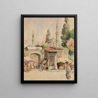 Title Unknown - Abdul Qadir Al-Rassam — framed artwork on a wall