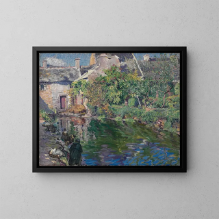 Laveuses à Goyen - Abel George Warshawsky — framed artwork on a wall
