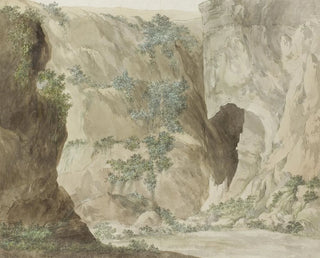 Outdoor cave wall painting of Denys Ear - Abraham Louis Rodolphe Ducros — artwork view