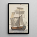 French sailing ship painting "L'Heureuse Marianne" on which the travel group was sailing from La Valette to Agrigente - Abraham Louis Rodolphe Ducros