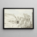 Vue d'une Partie de la Scène et du Mur Derrière du Théâtre de Taormine - Abraham Louis Rodolphe Ducros — framed artwork on a wall