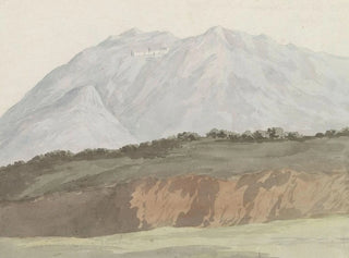 the Vue du monastère chartreux de Monte Vergine surplombant Avellino - Abraham Louis Rodolphe Ducros — artwork view