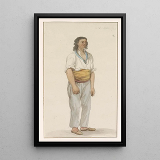 Young man in an inn in Malta - Abraham Louis Rodolphe Ducros — framed artwork on a wall
