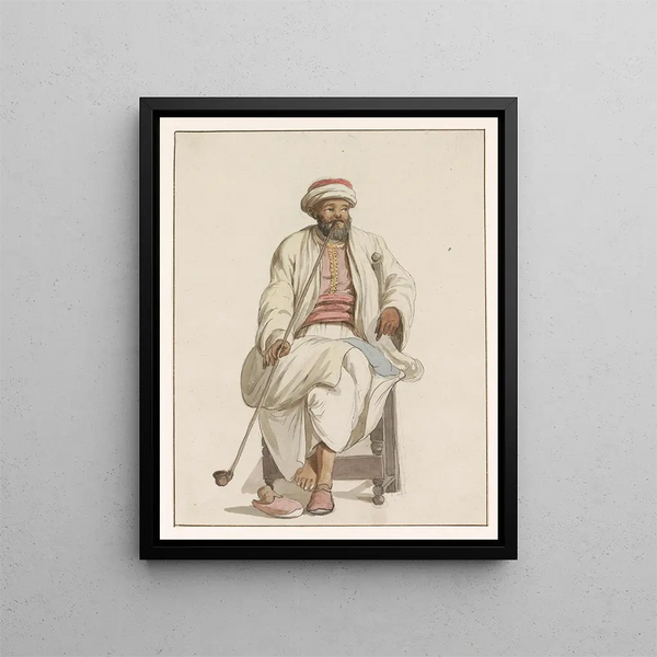 Kadi des esclaves turcs à Malte - Abraham Louis Rodolphe Ducros — framed artwork on a wall