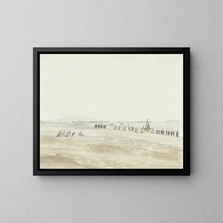 Procession dans les environs de Cerignola - Abraham Louis Rodolphe Ducros — framed artwork on a wall