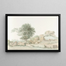 Ruins of the Temple of Zeus Olympian in ancient Agrigento - Abraham Louis Rodolphe Ducros — framed artwork on a wall