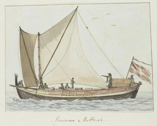 Speronare, ship originating from Malta - Abraham Louis Rodolphe Ducros — artwork view