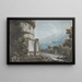 The Tomb of Plautius Lucanus near the Lucano Bridge - Abraham Louis Rodolphe Ducros — framed artwork on a wall