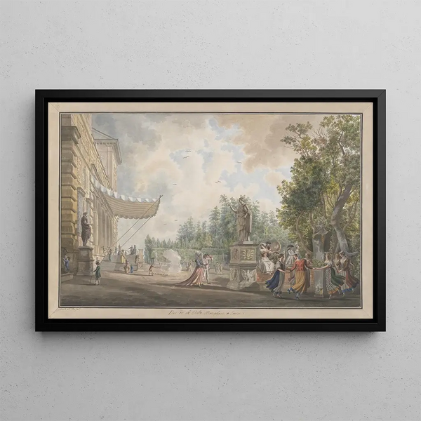 Villa Borghese - Abraham Louis Rodolphe Ducros — framed artwork on a wall