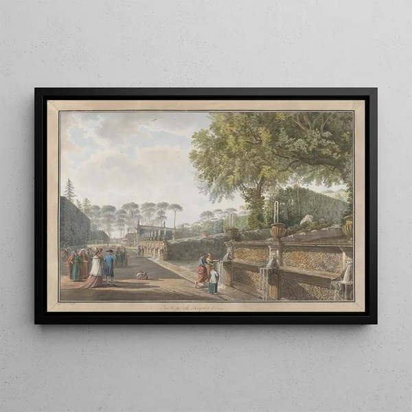 Villa Pamphili - Abraham Louis Rodolphe Ducros — framed artwork on a wall