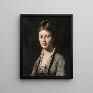 Portrait of a Woman - Abraham Archibald Anderson — framed artwork on a wall