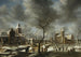 Landscape with skaters - Abraham Beerstraaten — artwork view
