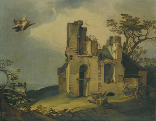 A landscape with ruins and the seduction of Ganymede - Abraham Bloemaert — artwork view