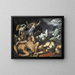 Apollo and Diana punishing Niobe by killing her children - Abraham Bloemaert — framed artwork on a wall